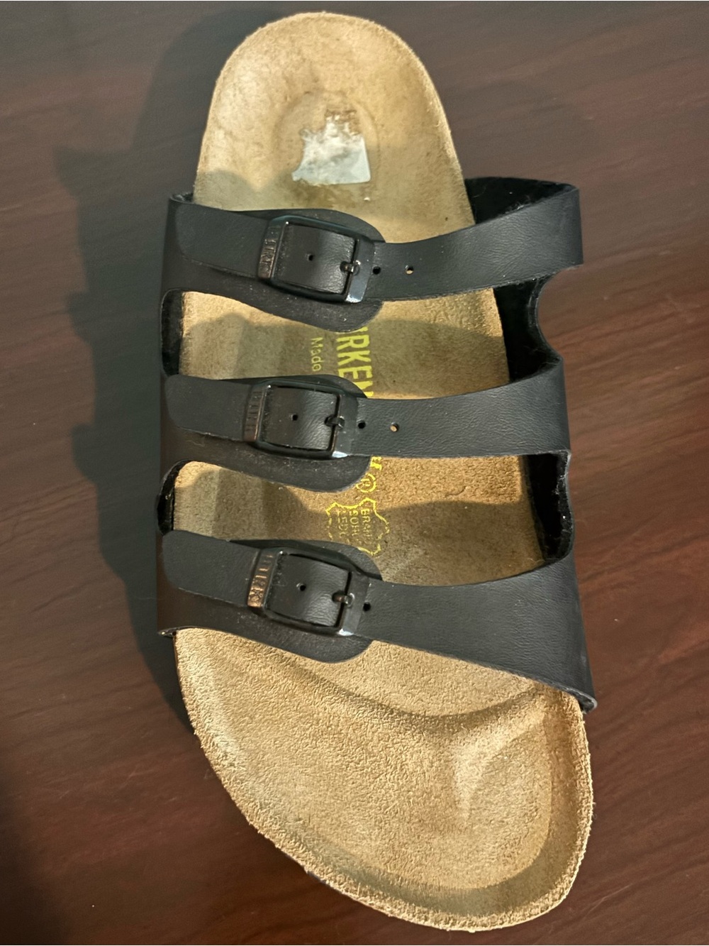 Birkenstock Florida Black Three-Buckle Sandal ***ONLY THE RIGHT SANDAL****